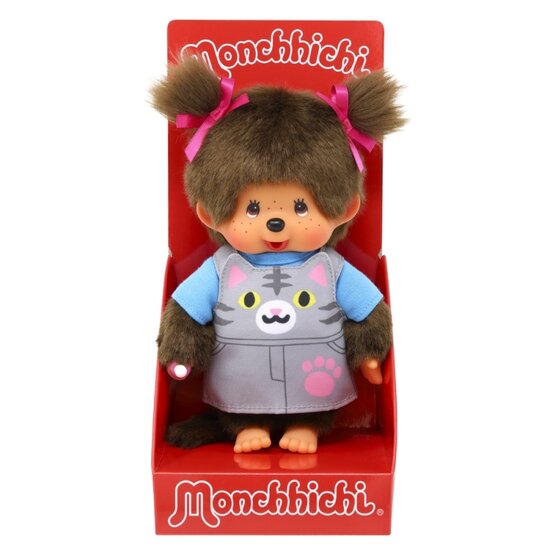 Monchhichi Monchhichi | Mädchenkleid mit Katzenmotiv, 20 cm