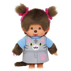 Monchhichi | Mädchenkleid mit Katzenmotiv, 20 cm