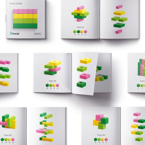 Pixio Pixio | Magnetic Blocks Abstract Series Tropic, 60 Stück