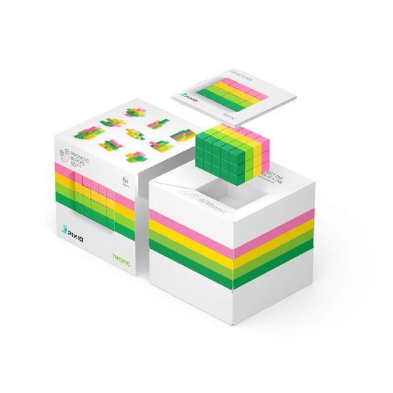 Pixio Pixio | Magnetische Blokken Abstract Series Tropic 60  Stuks