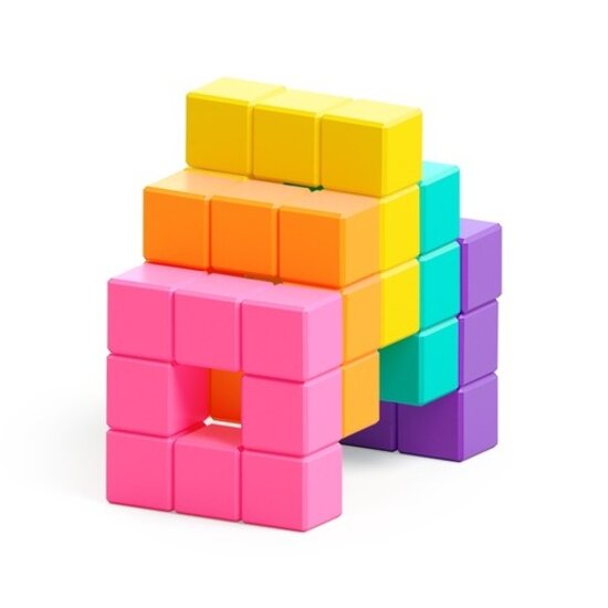 Pixio Pixio | Magnetische Blokken Abstract Series Neon 60  Stuks