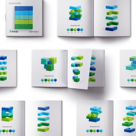 Pixio Pixio | Blocs magnétiques série Abstract Amphibio, 60 pièces