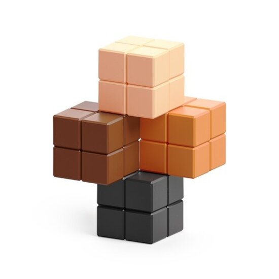 Pixio Pixio | Magnetische Blokken Abstract Series Coffee 60 Stuks