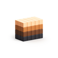 Pixio Pixio | Magnetische Blokken Abstract Series Coffee 60 Stuks