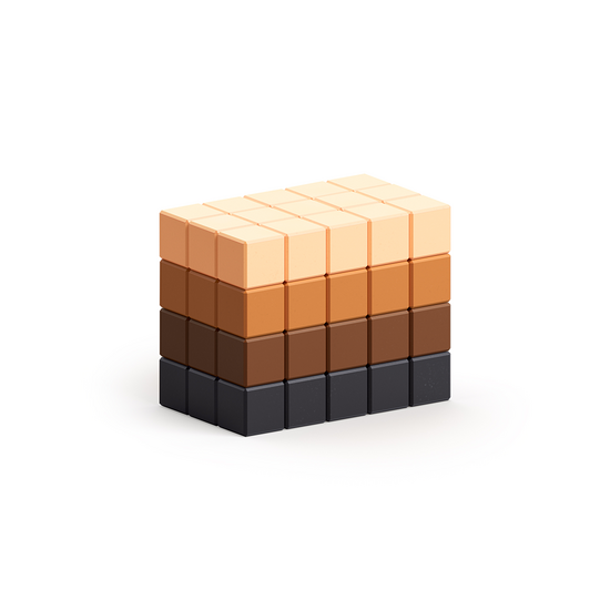 Pixio Pixio | Magnetische Blokken Abstract Series Coffee 60 Stuks