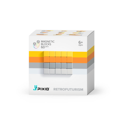 Pixio | Magnetische Bausteine – Serie „Abstract“ – Retrofuturismus – 60 Teile