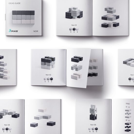 Pixio Pixio | Magnetische Blokken Abstract Series Noir 60  Stuks