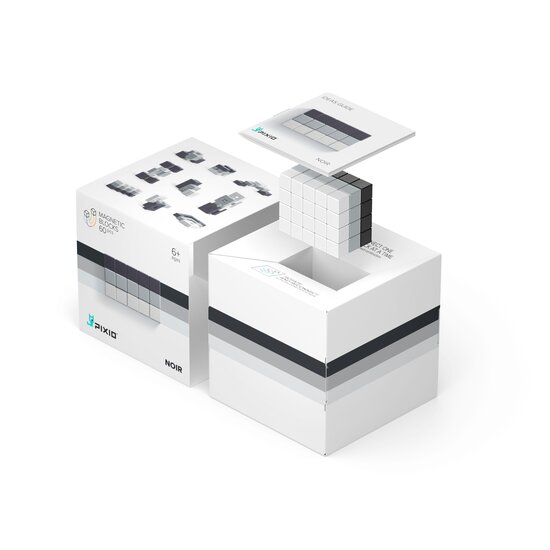 Pixio Pixio | Magnetic Blocks Abstract Series Noir, 60 Teile