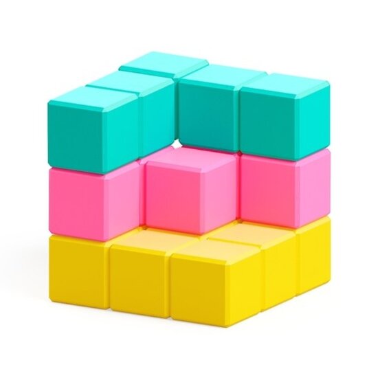 Pixio Pixio | Magnetische Blokken Abstract Series Sweet 60  Stuks