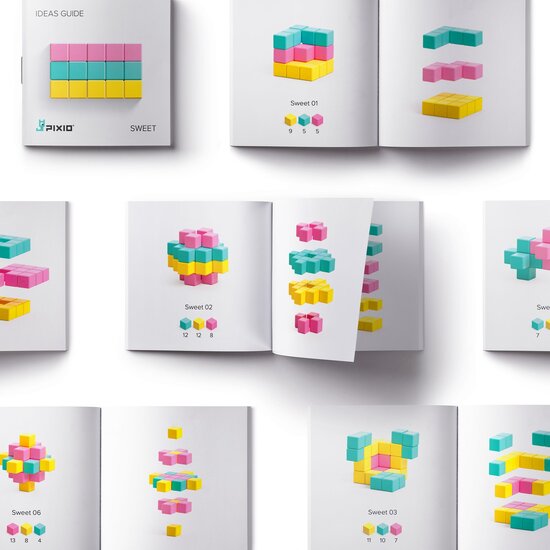 Pixio Pixio | Magnetische Blokken Abstract Series Sweet 60  Stuks