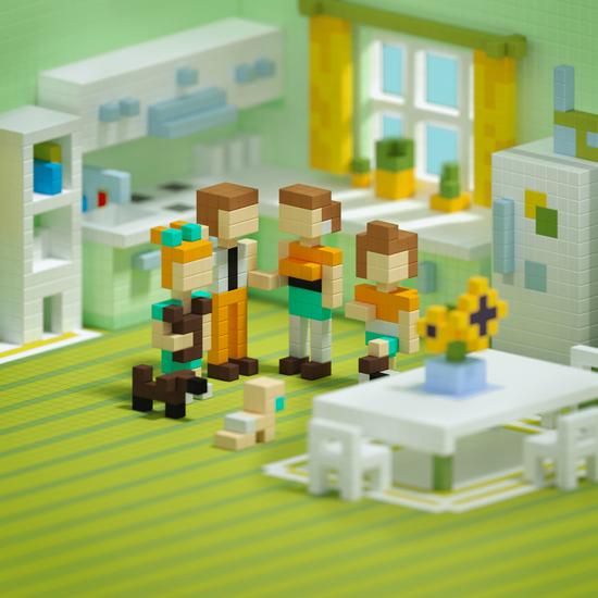 Pixio Pixio | Magnetische Blokken Story Series Happy Family 88 Stuks