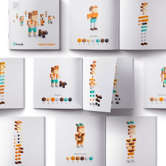 Pixio Pixio | Magnetic Blocks Story Series Happy Family 88 Pieces