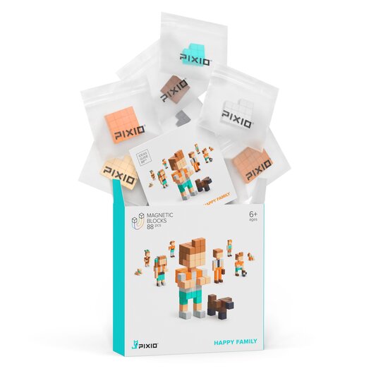 Pixio Pixio | Magnetische Blokken Story Series Happy Family 88 Stuks