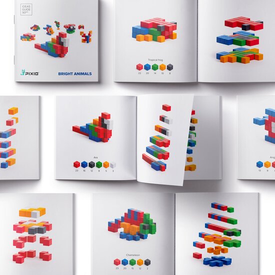 Pixio Pixio | Magnetic Blocks Story Series Bright Animals, 90 Teile