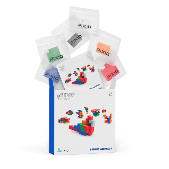 Pixio Pixio | Magnetic Blocks Story Series Bright Animals, 90 Teile