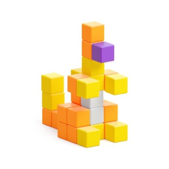 Pixio Pixio | Magnetic Blocks Story Series Mini Safari 137 Stuks