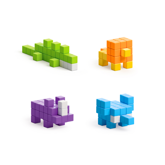Pixio Pixio | Magnetische Blokken Story Series Mini Safari 137 Stuks
