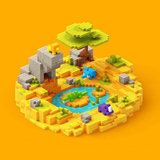 Pixio Pixio | Magnetische Blokken Story Series Mini Safari 137 Stuks