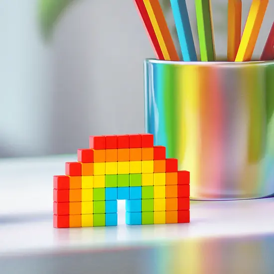 Pixio Pixio | Magnetische Blokken Story Series Rainbow  63 Stuks