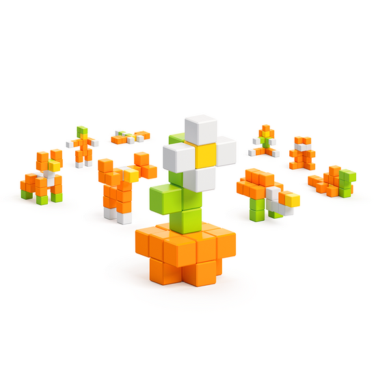 Pixio Pixio | Blocs magnétiques Story Series Fleur, 24 pièces