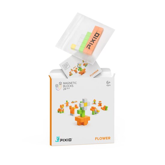 Pixio Pixio | Blocs magnétiques Story Series Fleur, 24 pièces