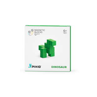 Pixio | Magnetic Blocks Colour Series Green Dinosaur 12-piece set