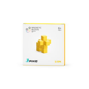 Pixio | Magnetische Bausteine Color Series Gelber Löwe, 11-teilig