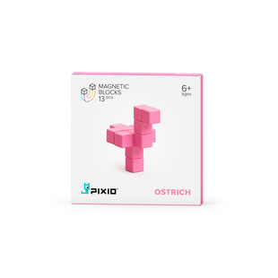Pixio | Blocs magnétiques série Color, autruche rose, 13 pièces