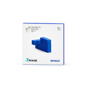 Pixio | Magnetic Blocks Colour Series Blue Whale 14 Pieces