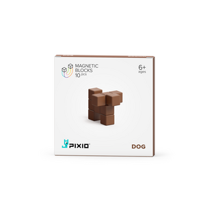 Pixio | Magnetic Blocks Colour Series Brown Dog 10-piece set