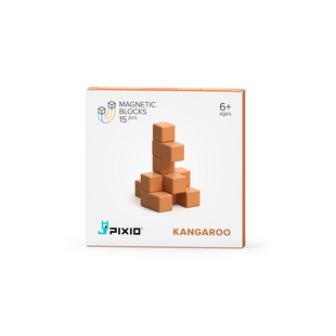Pixio | Magnetische Blokken Color Series Light Brown Kangaroo 15 Stuks