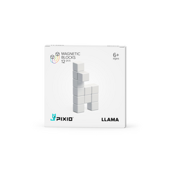 Pixio | Magnetische Blokken Color Series White Llama 12 Stuks