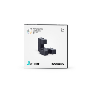 Pixio | Magnetische Bausteine Color Series Black Scorpio, 10 Stück