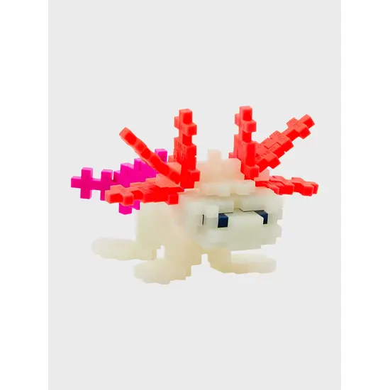 Plus-Plus Plus-Plus | Jouets éducatifs - Blocs de construction Axolotl phosphorescents, 100 pièces