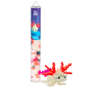 Plus-Plus | Jouets éducatifs - Blocs de construction Axolotl phosphorescents, 100 pièces