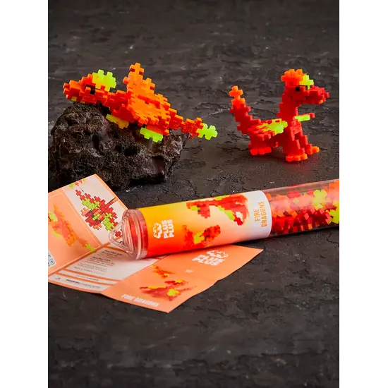 Plus-Plus Plus-Plus | Lernspielzeug Bausteine Fire Dragons 100 Stück