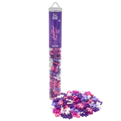 Plus-Plus | Jouets éducatifs - Blocs de construction Glitter Color Mix, 100 pièces