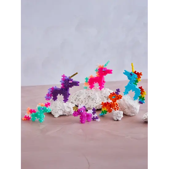 Plus-Plus Plus-Plus | Educational Building Blocks: Glitter Unicorns 100 pieces