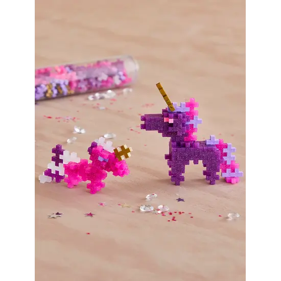 Plus-Plus Plus-Plus | Jouets éducatifs - Blocs de construction « Glitter Unicorns » - 100 pièces