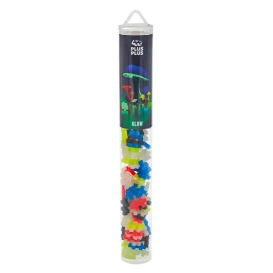 Plus-Plus Plus-Plus | Jouets éducatifs - Blocs de construction Glow Color Mix, 100 pièces