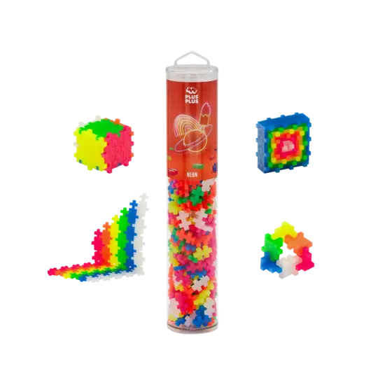 Plus-Plus Plus-Plus | Jouets éducatifs - Blocs de construction Neon Color Mix, 240 pièces