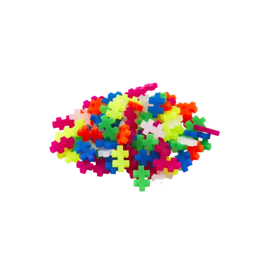 Plus-Plus Plus-Plus | Lernspielzeug Bausteine Neon Color Mix 100 Stück
