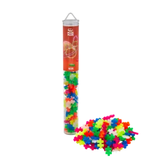 Plus-Plus | Lernspielzeug Bausteine Neon Color Mix 100 Stück