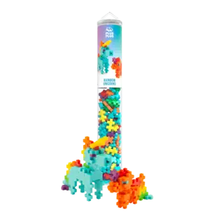 Plus-Plus | Jouets éducatifs - Blocs de construction Rainbow Unicorns, 100 pièces