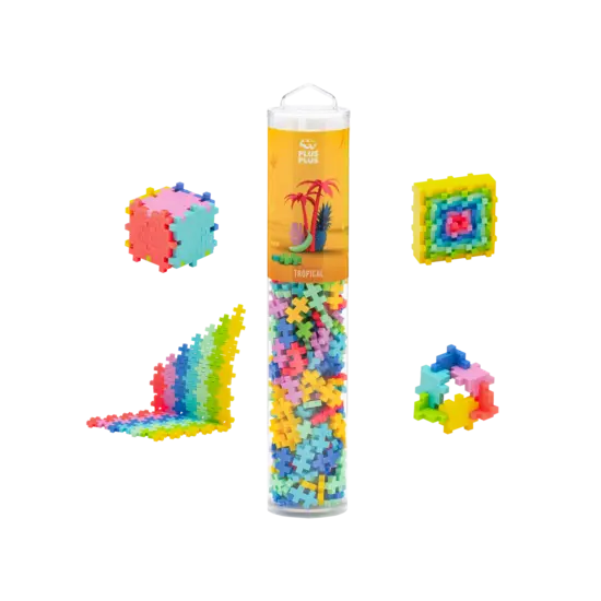 Plus-Plus Plus-Plus | Jouets éducatifs - Blocs de construction Tropical Color Mix, 240 pièces