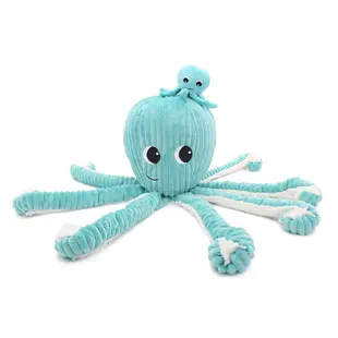 Les Déglingos | Les Ptipotos - Plush Filou The Octopus Mom And Her Baby Blue Aqua