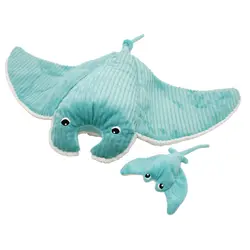 Les Déglingos | Les Ptipotos - Pluche Knuffel Mantalou De Mantarogmoeder En Haar Baby Aquablauw