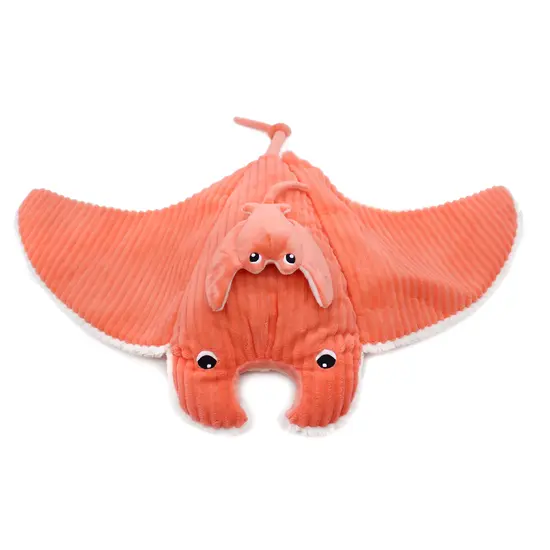 Les Déglingos | Les Ptipotos - Pluche Knuffel Mantalou De Mantarogmoeder En Haar Baby Koraal