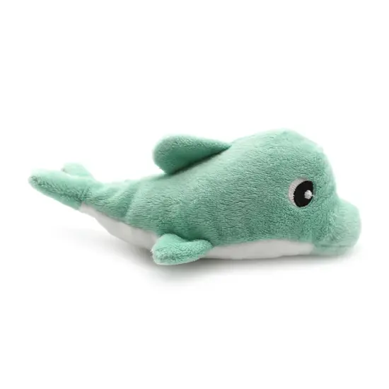 Les Déglingos | Les Ptipotos – Tofou-Delfin-Plüschtier: Mutter und ihr mintgrünes Baby