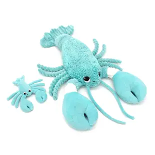Les Déglingos | Les Ptipotos - Pluche Knuffel Iloveyou De kreeftmoeder En Haar Baby Aquablauw